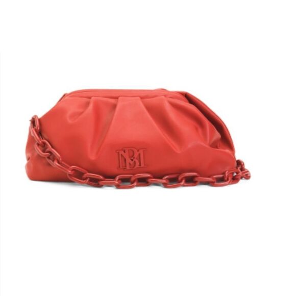 BADGLEY MISCHKA wrapped frame clutch NWT Red - Picture 4 of 6